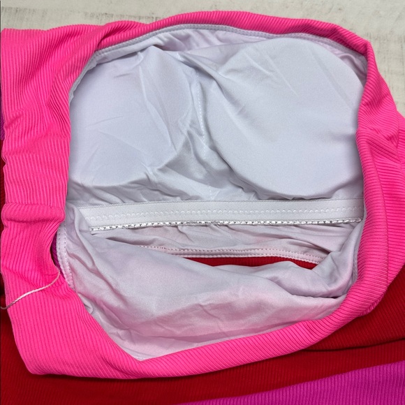 TASHEHE One Shoulder Sexy Neon Color Block Bathing Suit Full Coverage Cutout - Picture 7 of 9